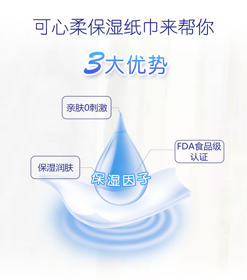 可心柔抽纸鼻子贵族柔软纸巾保湿便携面巾纸中号3层120抽纸12包家庭装+