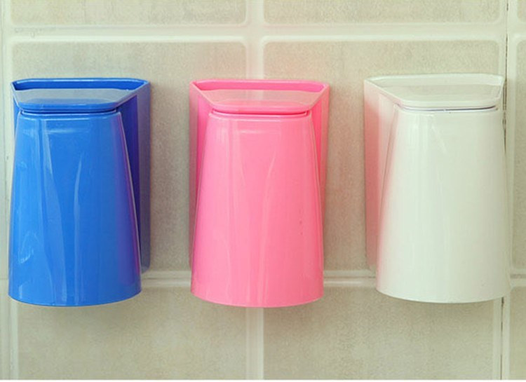创意磁吸式漱口杯 多功能炫彩磁挂洗漱 浴室塑料牙刷杯颜色随机