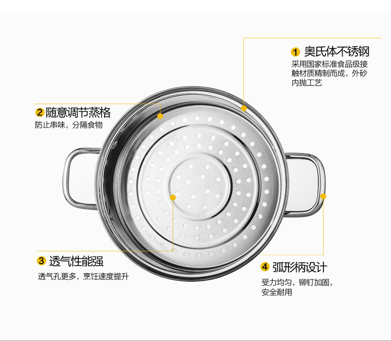 赫曼德 蒸福气双层蒸锅HD-Z123（仅限焦作地区积分兑换）