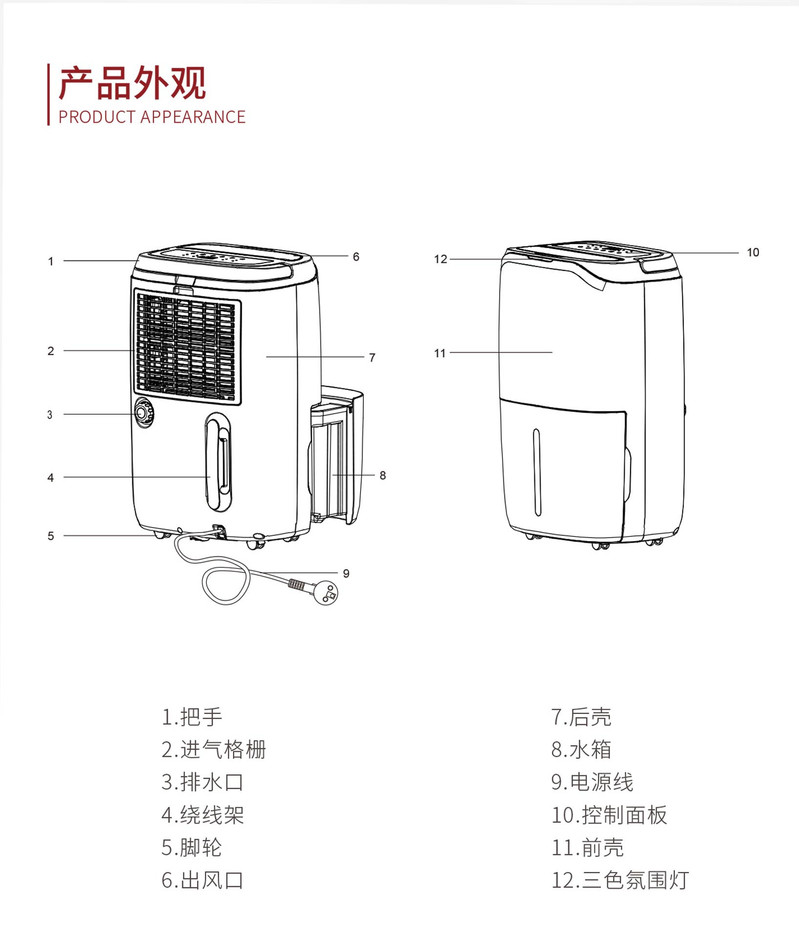 霍尼韦尔（Honeywell）除湿机 智能空气除湿干衣一体机CF0.5BD20TW