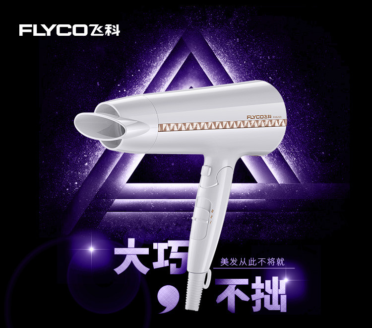 飞科/FLYCO 飞科FH6228大功率吹风机家用发廊电吹风负离子冷热风吹风筒可折叠