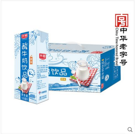 【包邮】只发上海，7月日期光明酸牛奶乳酸菌饮品190ml*24盒