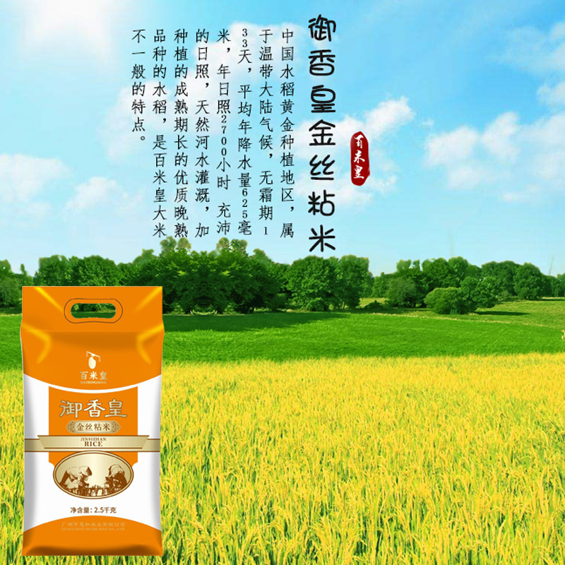 百米皇 金丝粘米新米生态稻香米2.5Kg独立真空包装新品促销