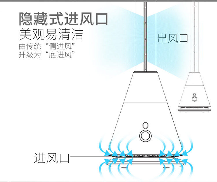 【强劲风+睡眠风 8小时定时关机】AKIRA爱家乐无叶静音电风扇HA-A8