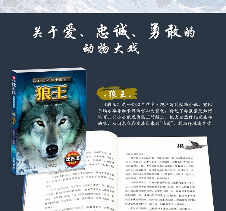 沈石溪动物小说全集套装8册 狼王梦动物小说大王沈石溪作品系列7-10岁儿童读物图书故事书籍