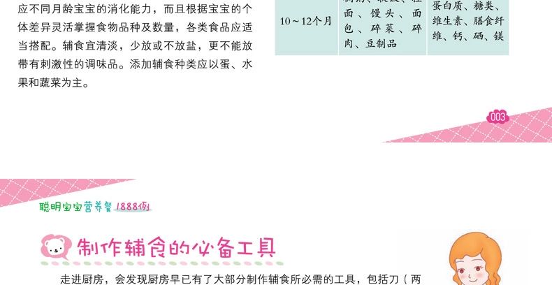 【新编聪明宝宝健康营养餐1888例】0-3-6岁 新编聪明宝宝营养餐1288例升级版