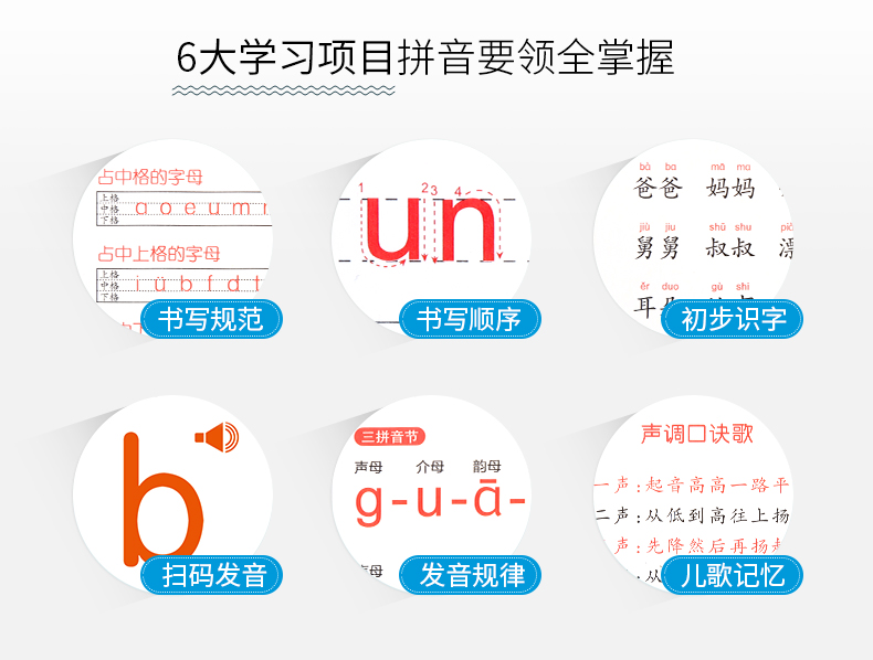 有声拼音卡片 一年级学前儿童用教具全套 幼儿园识字启蒙字母卡片 跟我学拼音声母韵母汉语拼音书