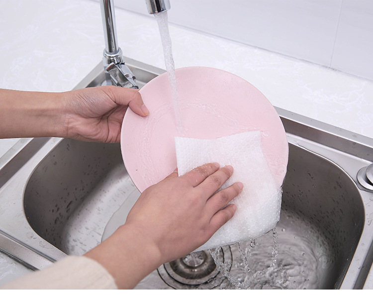  （2卷装）可撕式卷装懒人抹布 百洁布一次性洗碗巾干湿两用厨房清洁抹布