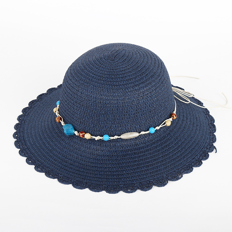 可折叠大檐太阳帽防晒沙滩帽海滩海边度假出游遮阳帽