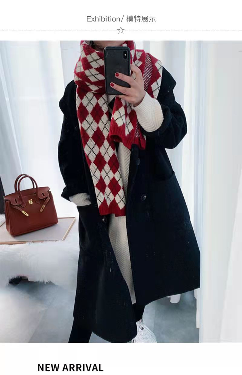 韩版围巾 少女士 秋冬季 新款 学ins 网红保暖必备 针织加厚 围脖 围巾