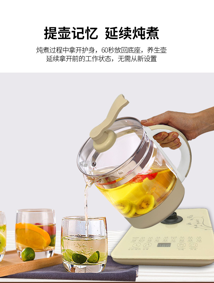 领锐/LINGRUI 养生壶全自动加厚玻璃家用多功能花茶煮茶器电热烧水壶