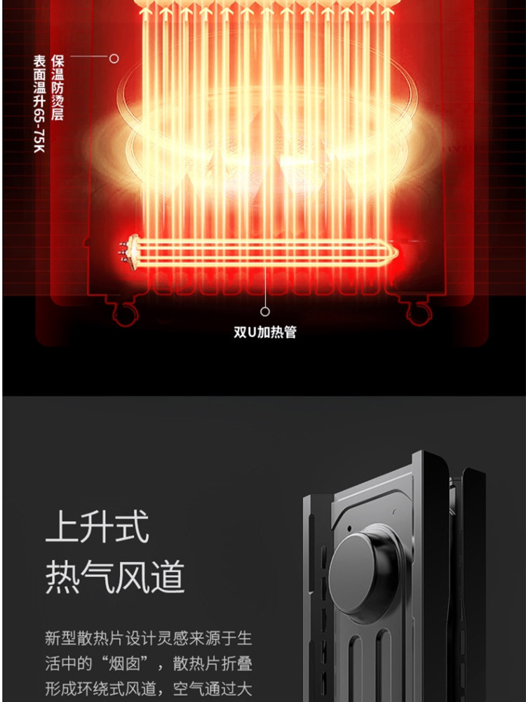 美的/MIDEA 家用智能加宽省电暖炉暖气片油丁速热电暖器NY2212-18C