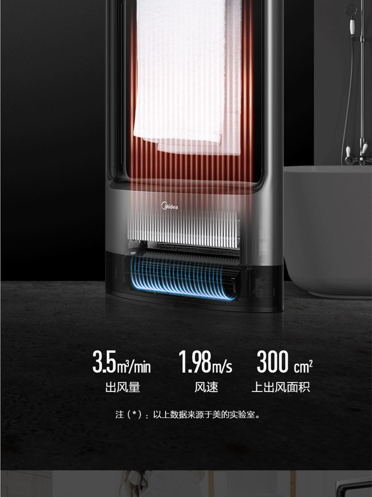 美的/MIDEA 四模式触屏操作定时预约浴室立式取暖器HD22B