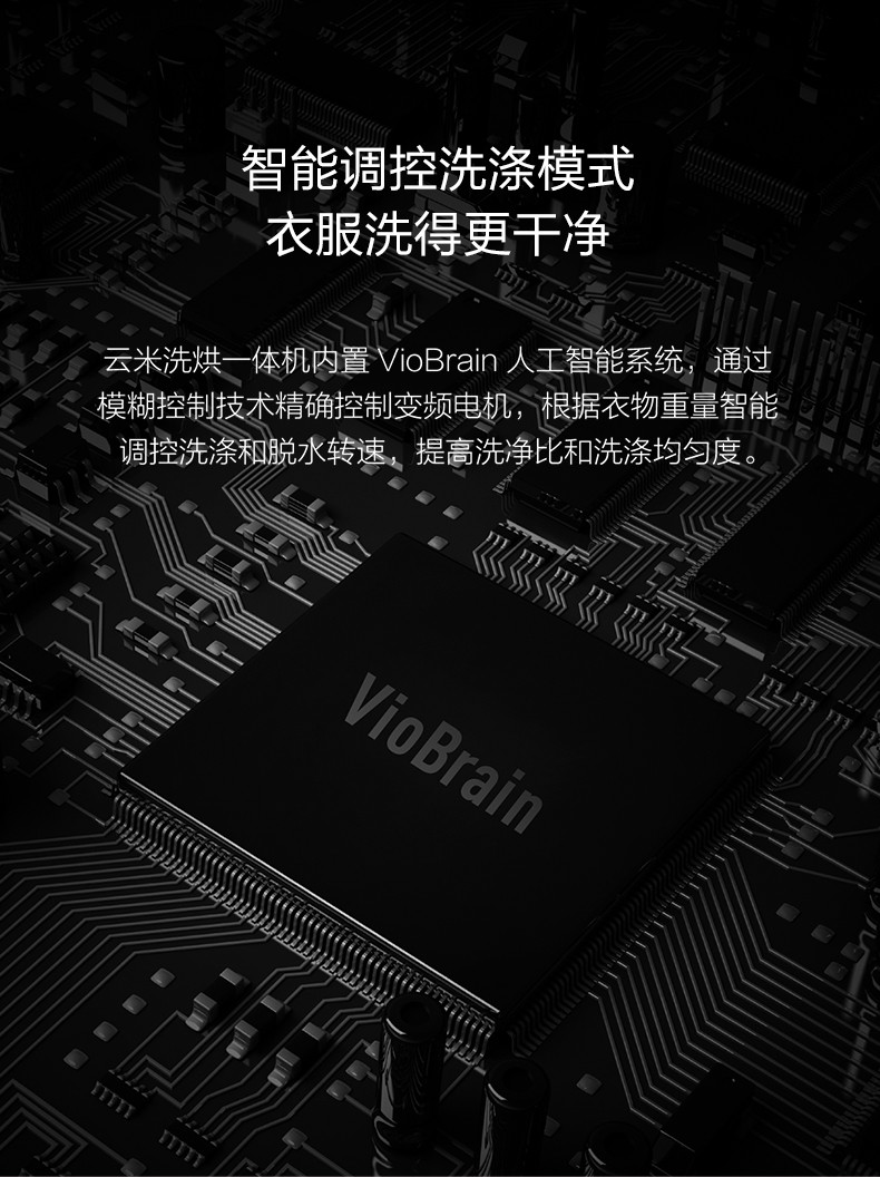 VIOMI/云米 8公斤全自动洗衣机 洗烘一体 变频滚筒洗衣机 WD8S