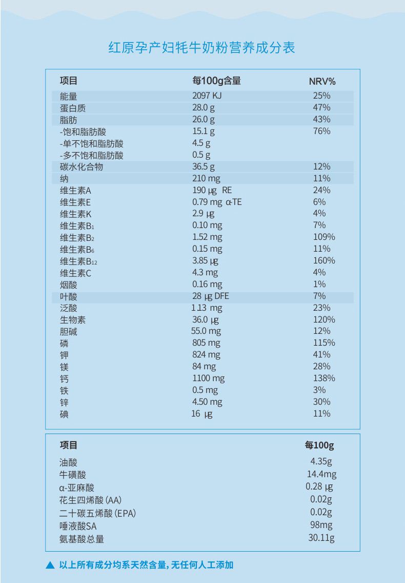 红原牦牛奶粉 孕产妇奶粉