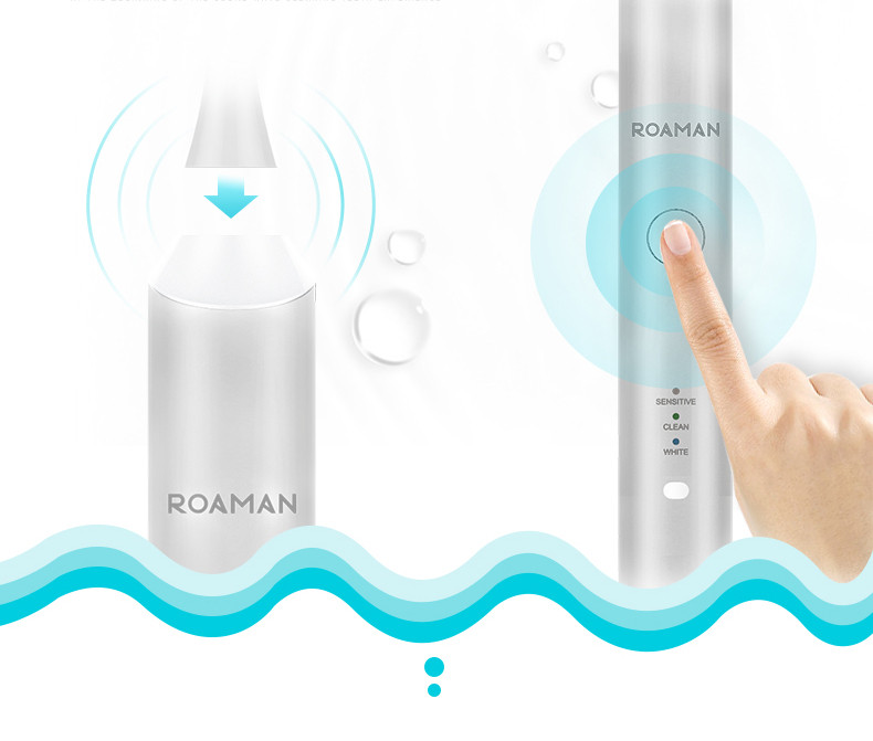 罗曼E5声波震动电动牙刷送男女朋友自用礼物 E5声波震动牙刷