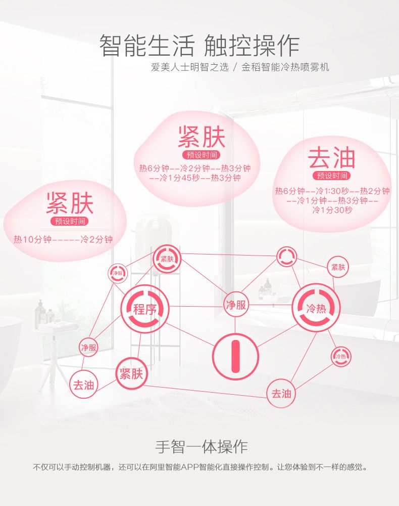 金稻 新款蒸脸器冷热双喷美容仪器喷雾机家用纳米蒸面器离子补水仪KD2333