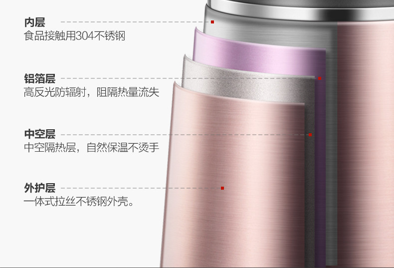 美的/MIDEA 电热水壶 真空保温1.5L家用电热水壶304不锈钢一体式烧水壶 VJ1502a