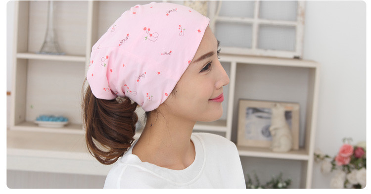 孕想事成 新款时尚韩版 春夏月子帽产妇帽防风护头多功能堆堆帽	YZM02