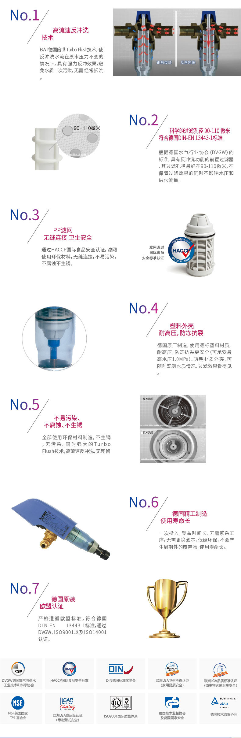 BWT/德国倍世 原装进口反冲洗前置过滤器 全自动净水器-Infinity A