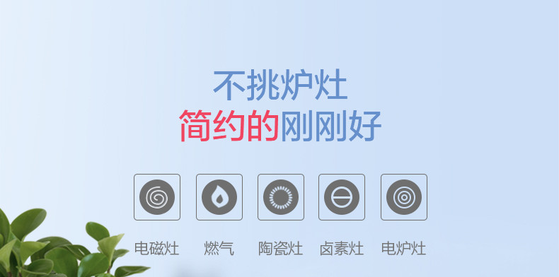 美的/Midea 不粘汤奶锅宝宝辅食热牛奶泡面燃气电磁炉通用16cm汤锅炊具 CJ16Pot305