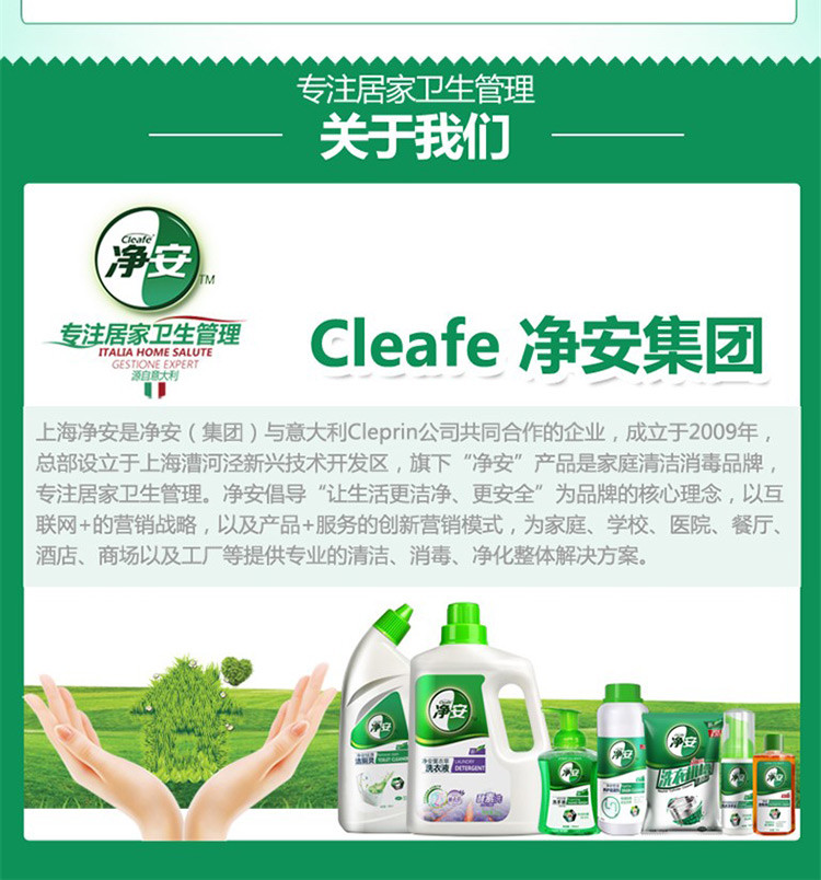 净安 （Cleafe）洁厕宝蓝泡泡松木香50gx6马桶自动清洁剂洁厕块