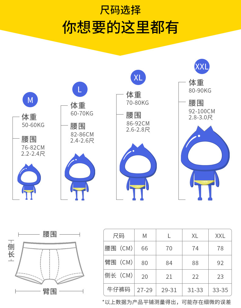 初沫 短裤男莫代尔舒适透气平角裤个性四角裤 NK19707