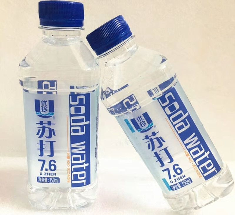 优珍 苏打水 350ml*24瓶/箱 柠檬苏打水无糖无汽弱碱性水小瓶装矿泉水纯净饮用水整箱