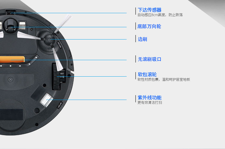 美的（Midea） 扫地机器人R1-L085B全自动智能家用吸尘器