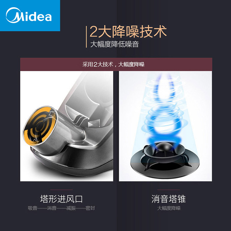 美的（Midea） 美的强力吸尘器家用静音手持吸尘大功率除尘 VC12A1-FG