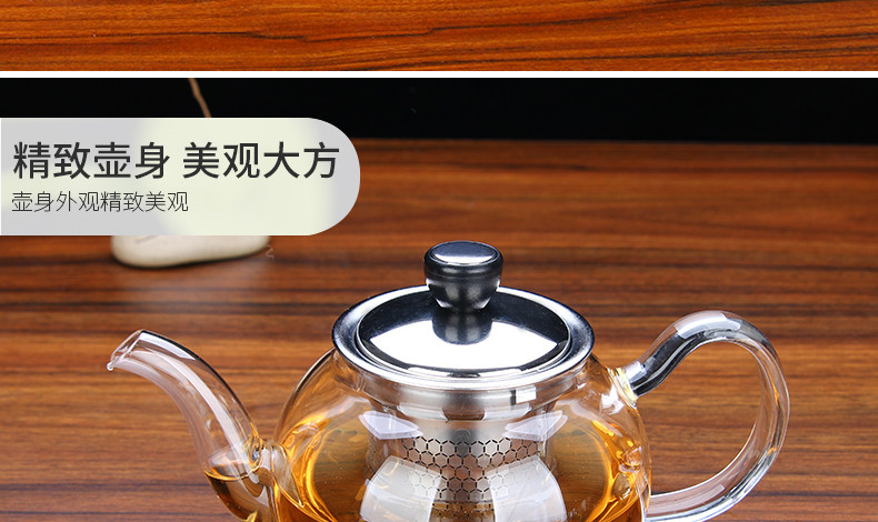 金熊 功夫茶具9件套装礼盒高硼硅玻璃茶壶飘逸茶道壶加厚耐高温电陶炉