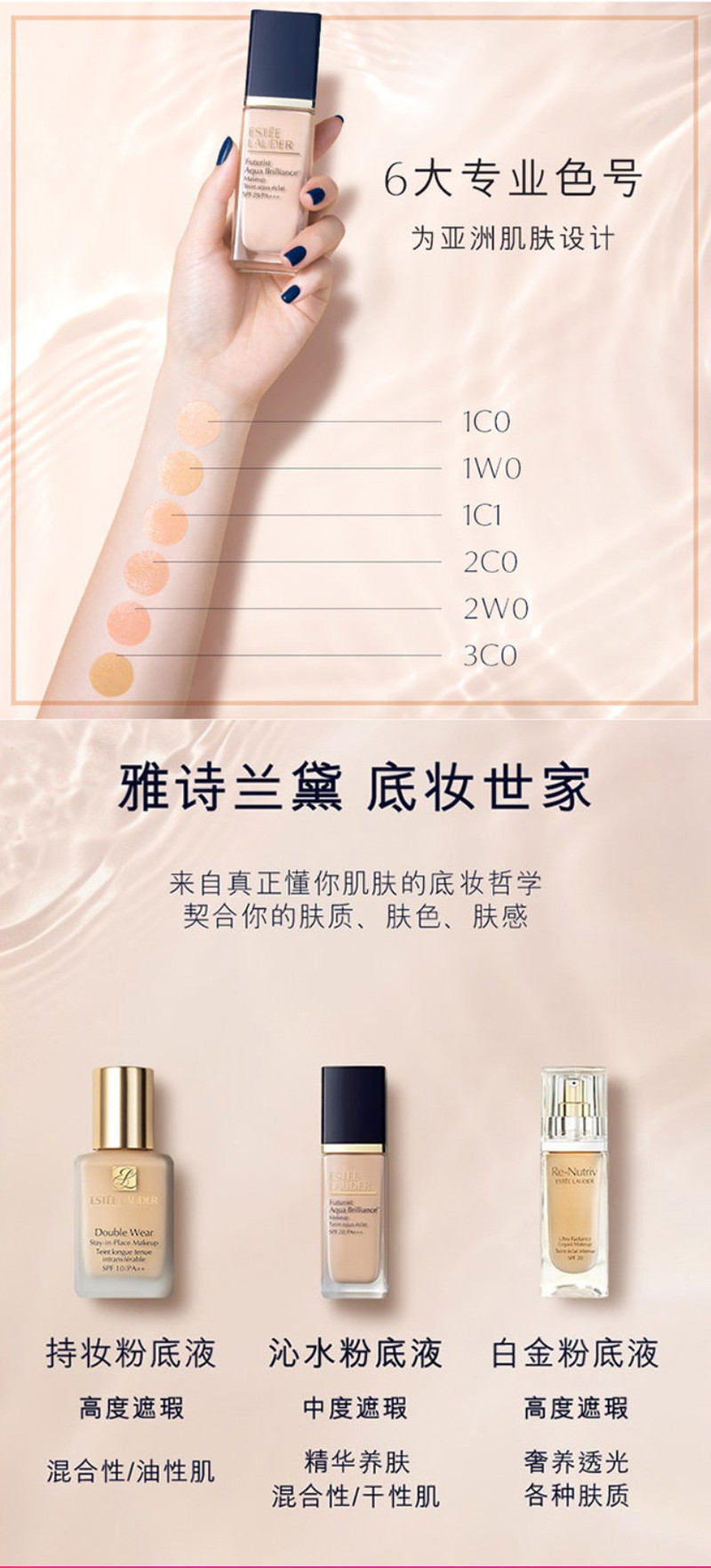 【邮乐自营】雅诗兰黛/ESTEE LAUDER 沁水粉底63 2c030ml