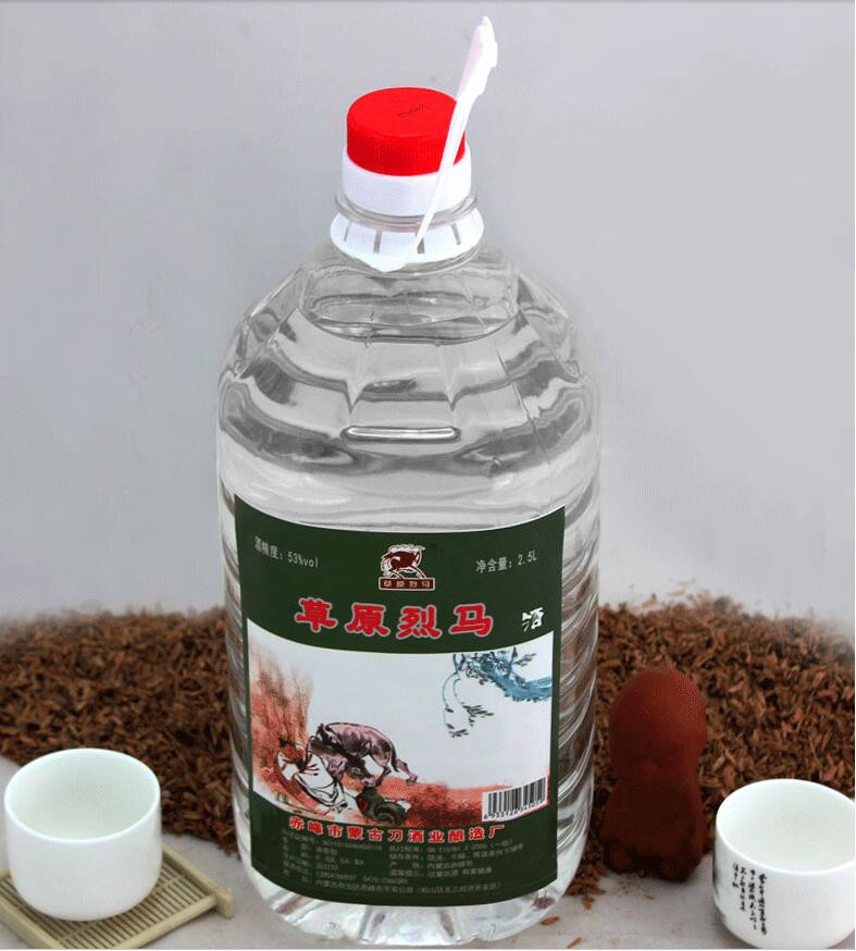 草原烈马高度白酒 2.5L53度散装桶酒 高度纯粮食原浆泡药酒