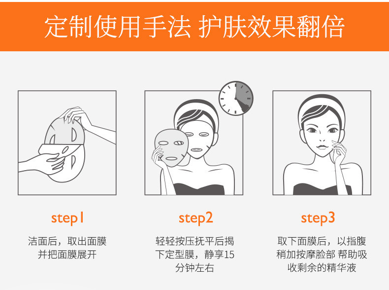 梦希蓝 美白补水血橙面膜10片盒装