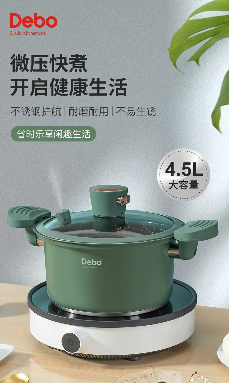 Debo德铂  威特利微压锅复底不粘煲汤锅24cm DEP-DS330