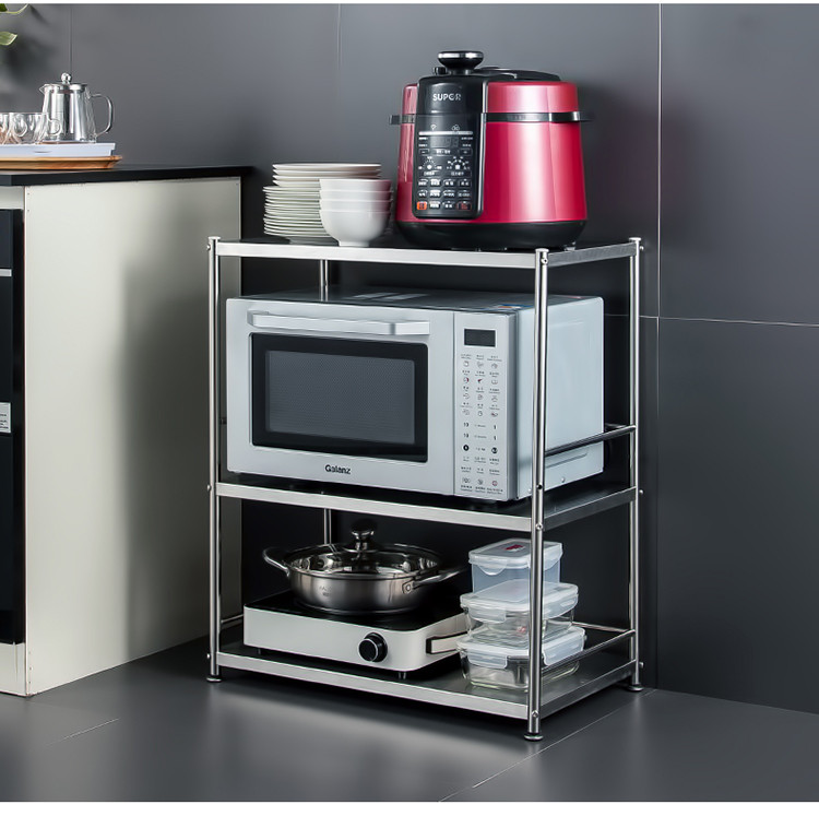 美厨 厨房置物架60CM加大加厚四层不锈钢 MCWA992