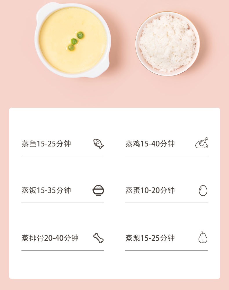 领锐 煮蛋器蒸蛋器煮蒸鸡蛋锅自动断电迷你蒸鸡蛋羹神器全自动三层家用大容量早餐机炖蛋器XB-07P