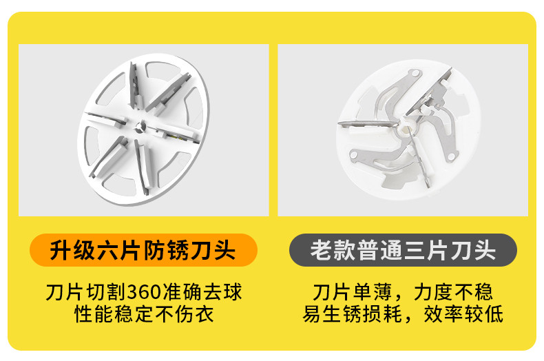  港德 毛球修剪器去球器 修剪起球粘剃两用XJQ01  持久续航 蜂窝网罩