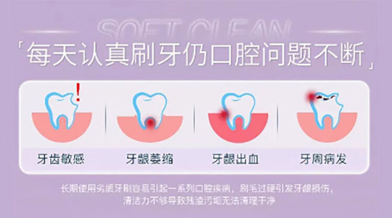 舒客+ 弹力柔丝护齦成人情侣牙刷3支（颜色随机）