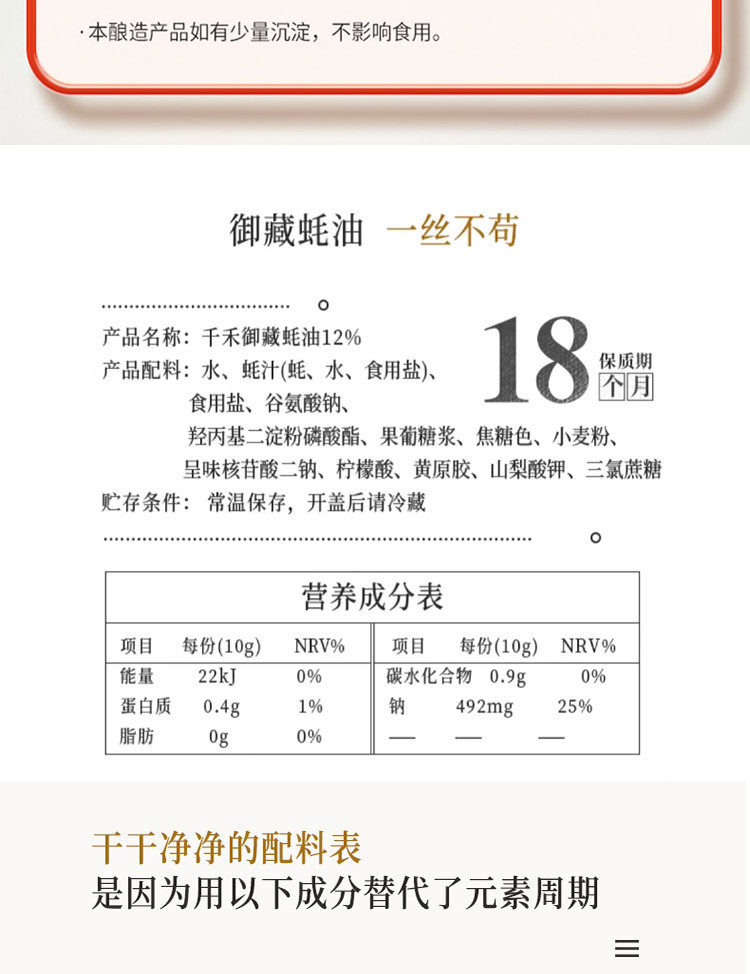 千禾 零添加珍品大礼盒1510款 姜葱料酒+5度白醋+御藏蚝油