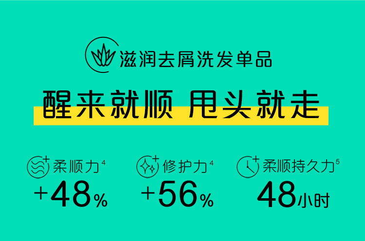 飘柔/Rejoice 飘柔滋润去屑柔顺洗发露头发护理 控油平衡 花香调洗发水 男士女士通用