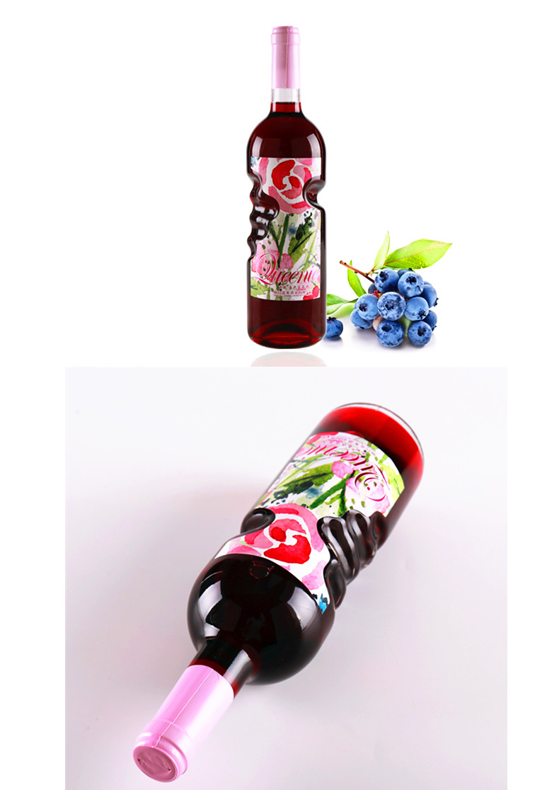 贵妮 六瓶 贵妮春色蓝莓酒 天使之手蓝莓果酒750ml*6