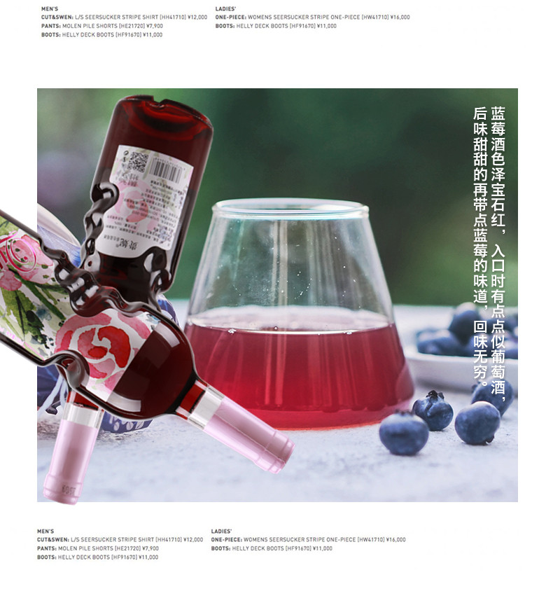 贵妮 春色蓝莓酒 天使之手蓝莓果酒750ml