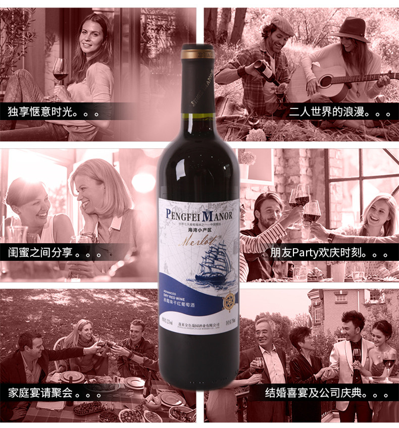 Pengfei Manor法国原酒进口红酒帆船赤霞珠干红葡萄酒