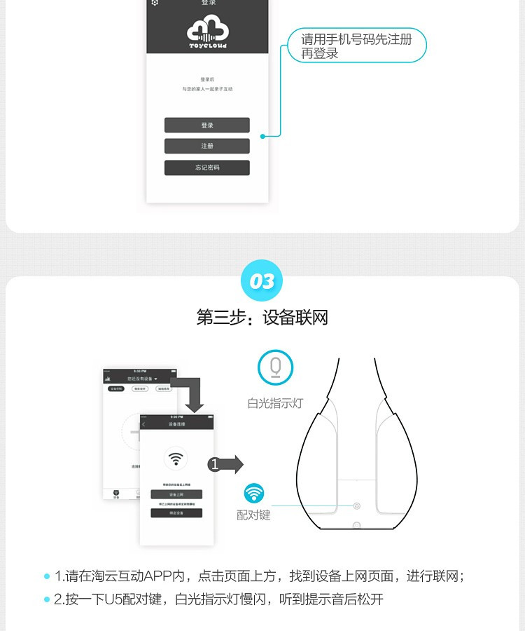 科大讯飞/iFLYTEK 智能台灯机器人儿童学习护眼灯语音对话海量音乐 u5