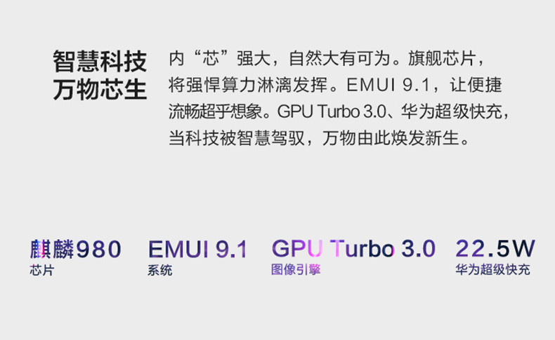 华为/HUAWEI P30 超感光徕卡三摄麒麟980AI智能芯片全面屏 8GB+256G