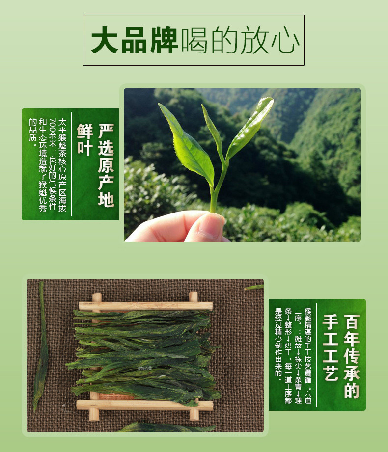 2019新茶上市 猴坑 太平猴魁 特级单听 50g