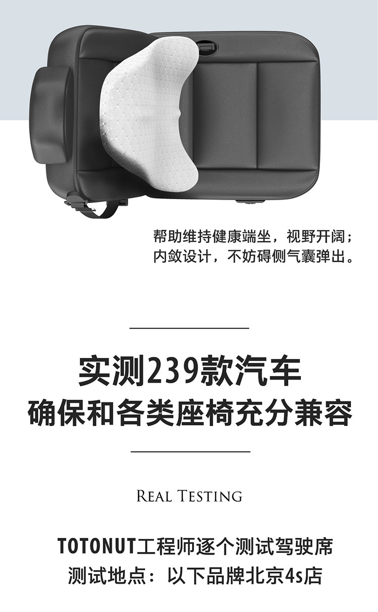 TOTONUT魔态护腰枕记忆棉办公室腰靠垫汽车座椅电竞椅靠背腰椎枕靠背垫 标准款