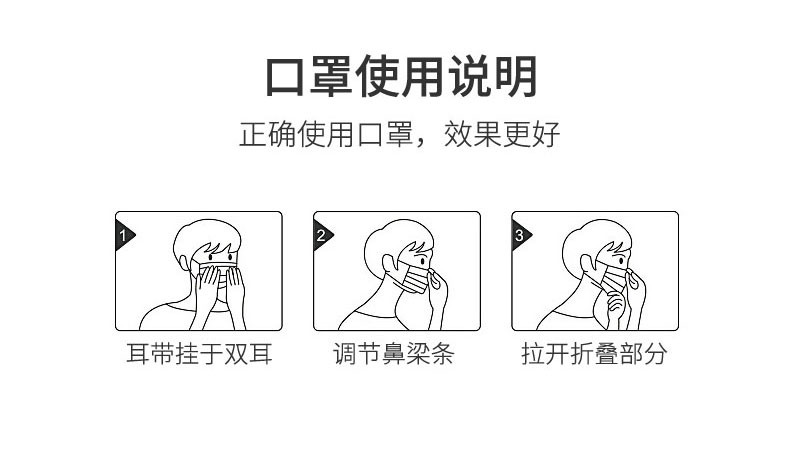 沐舒 一次性防护口罩（50枚装）单片独立包装