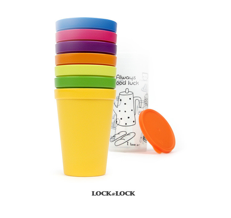 乐扣乐扣/LOCK&amp;LOCK 塑料彩虹水杯便 儿童彩虹杯HPP703S7